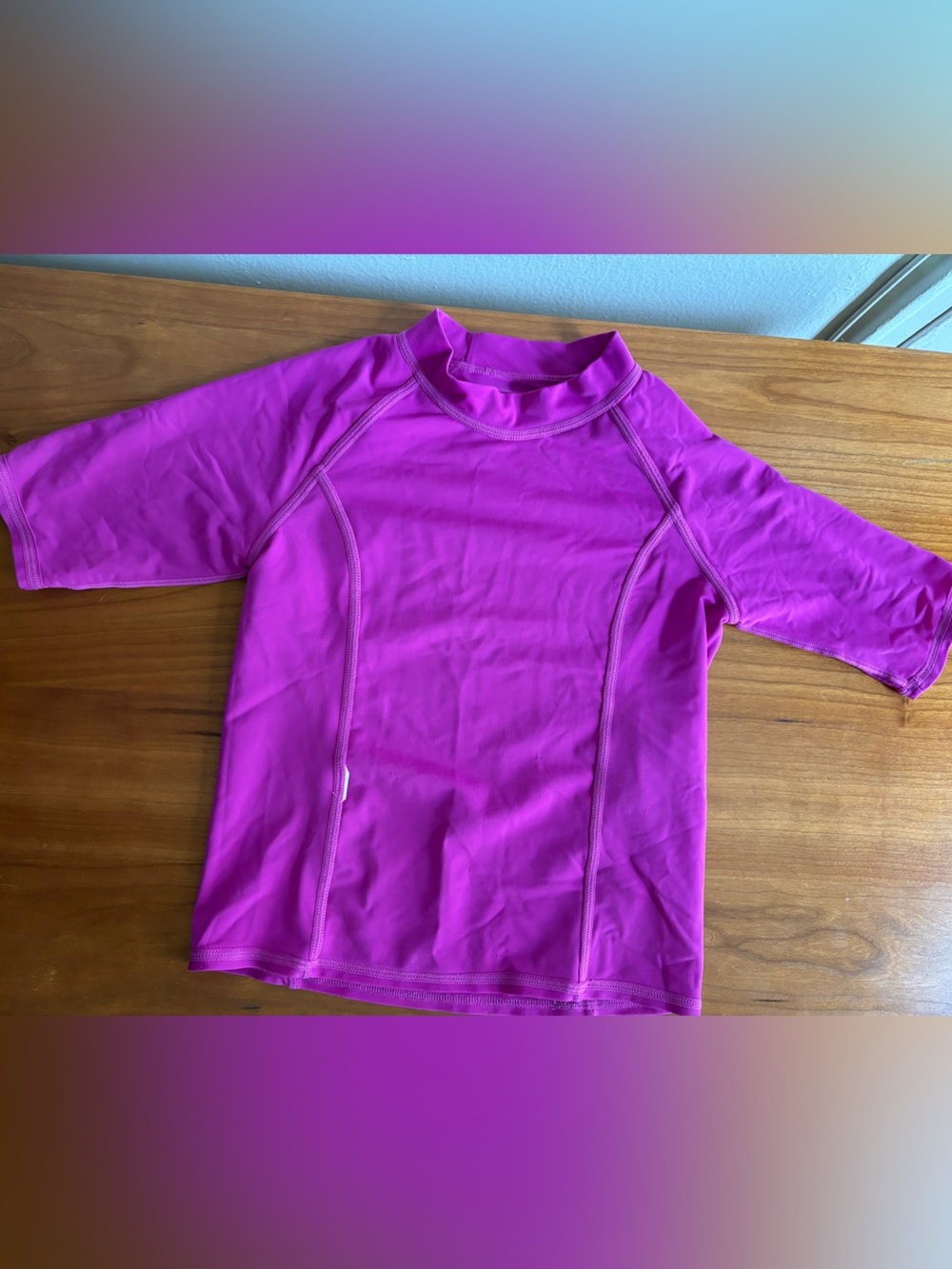 L.L.Bean girl's size L(6x/7) rash guard swim